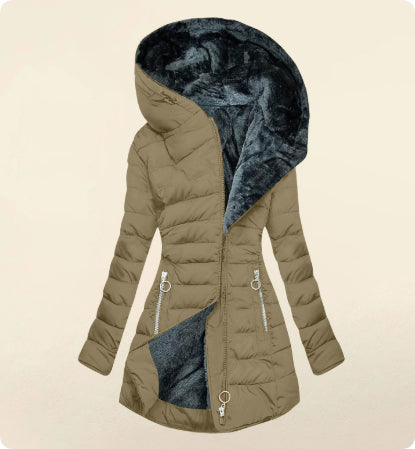 Slim-fit Cotton-padded Jacket Coat Hooded