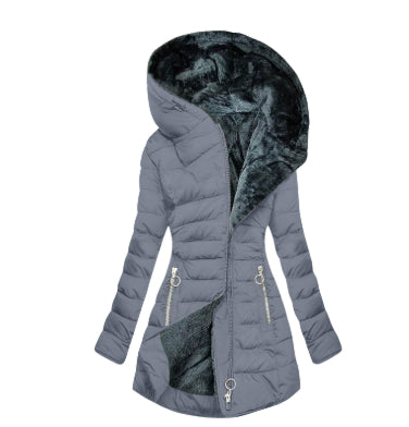 Slim-fit Cotton-padded Jacket Coat Hooded