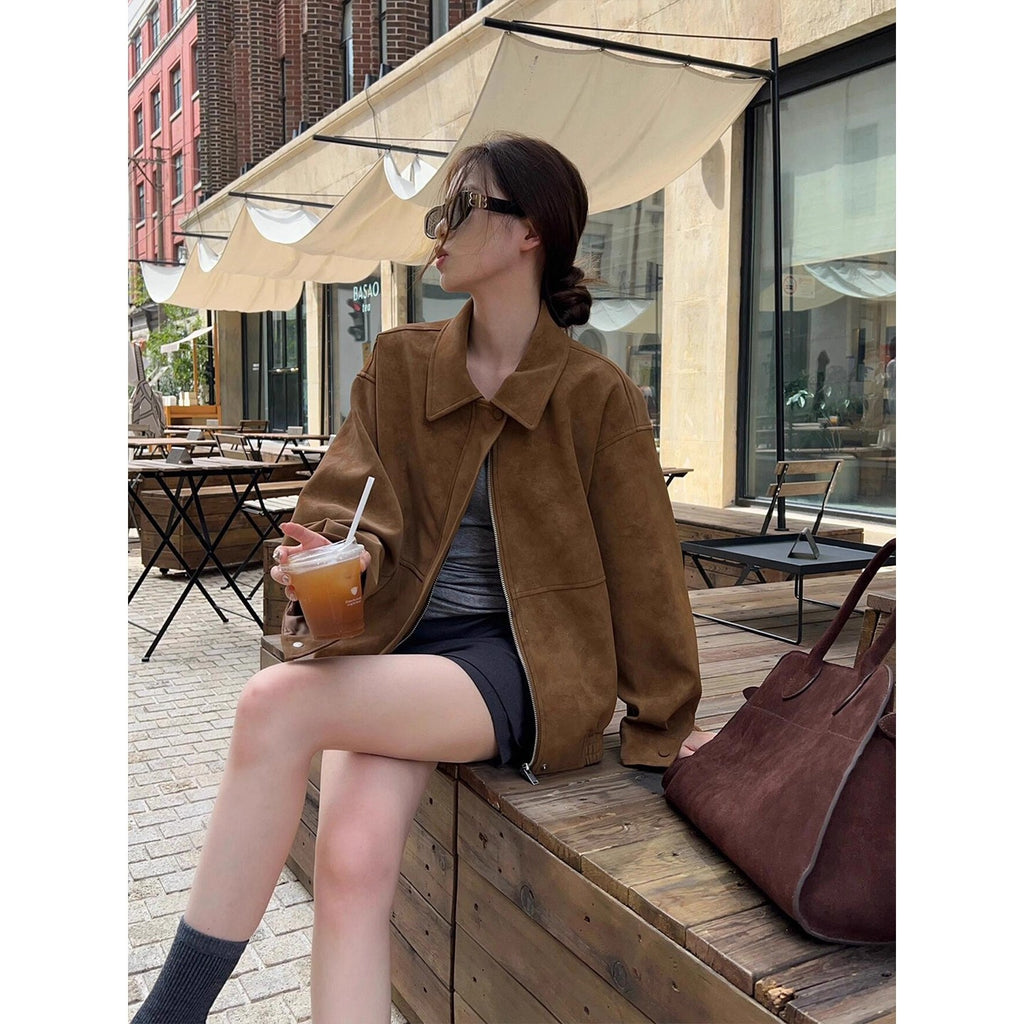 Premium Small Stand-collar Loose Casual Jacket Top