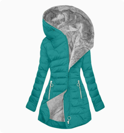 Slim-fit Cotton-padded Jacket Coat Hooded