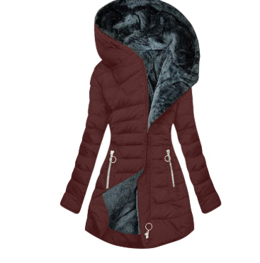 Slim-fit Cotton-padded Jacket Coat Hooded
